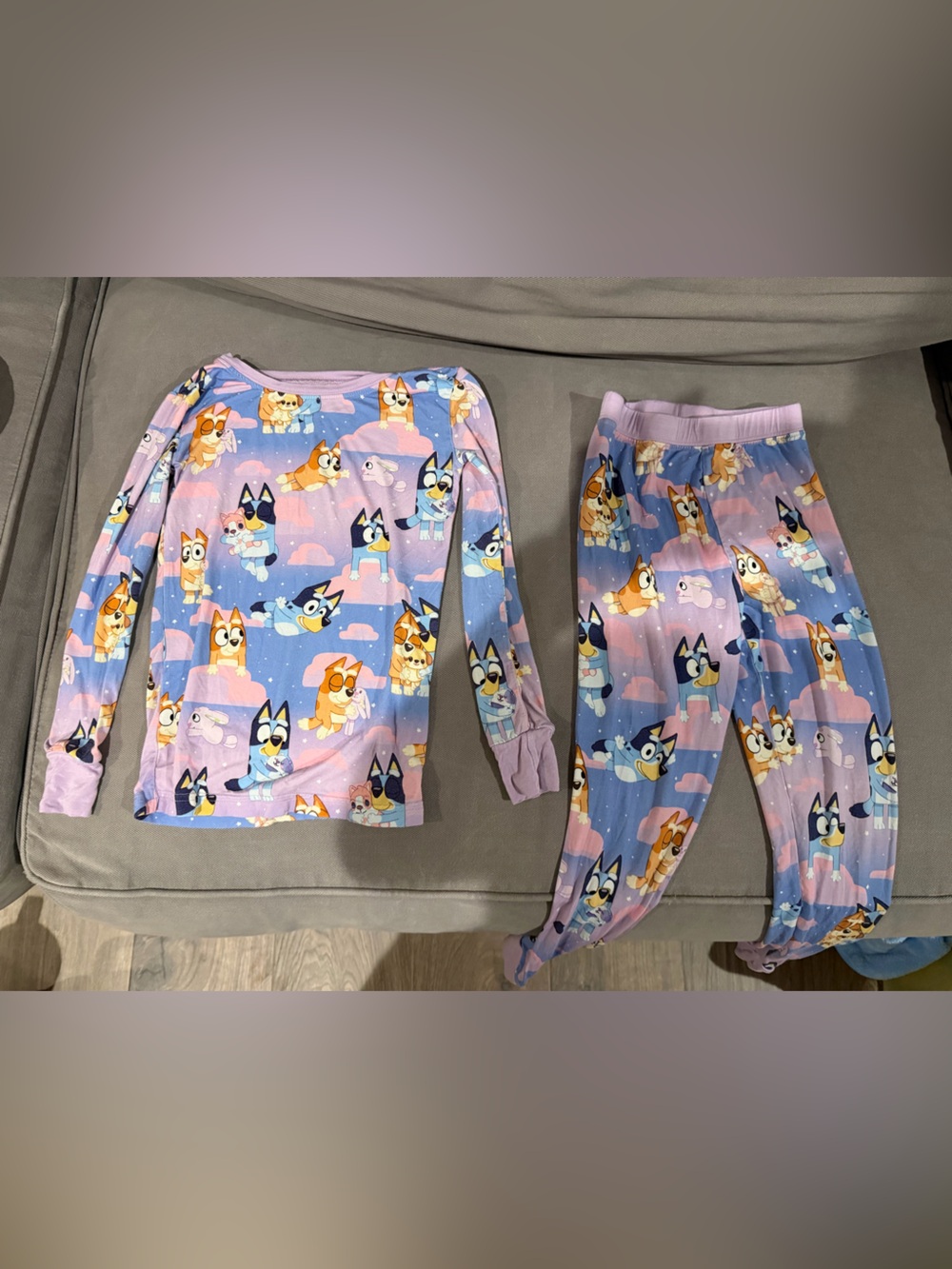 Little Sleepies Bluey Pink & Purple Long Sleeve Pajama Set